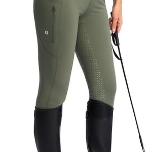 SANTINY Women's Horse Riding Pants Zipper