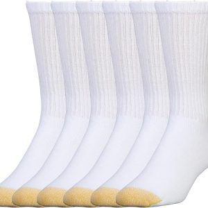 GOLDTOE Men's 656S Cotton Crew Athletic Socks (Multipack)